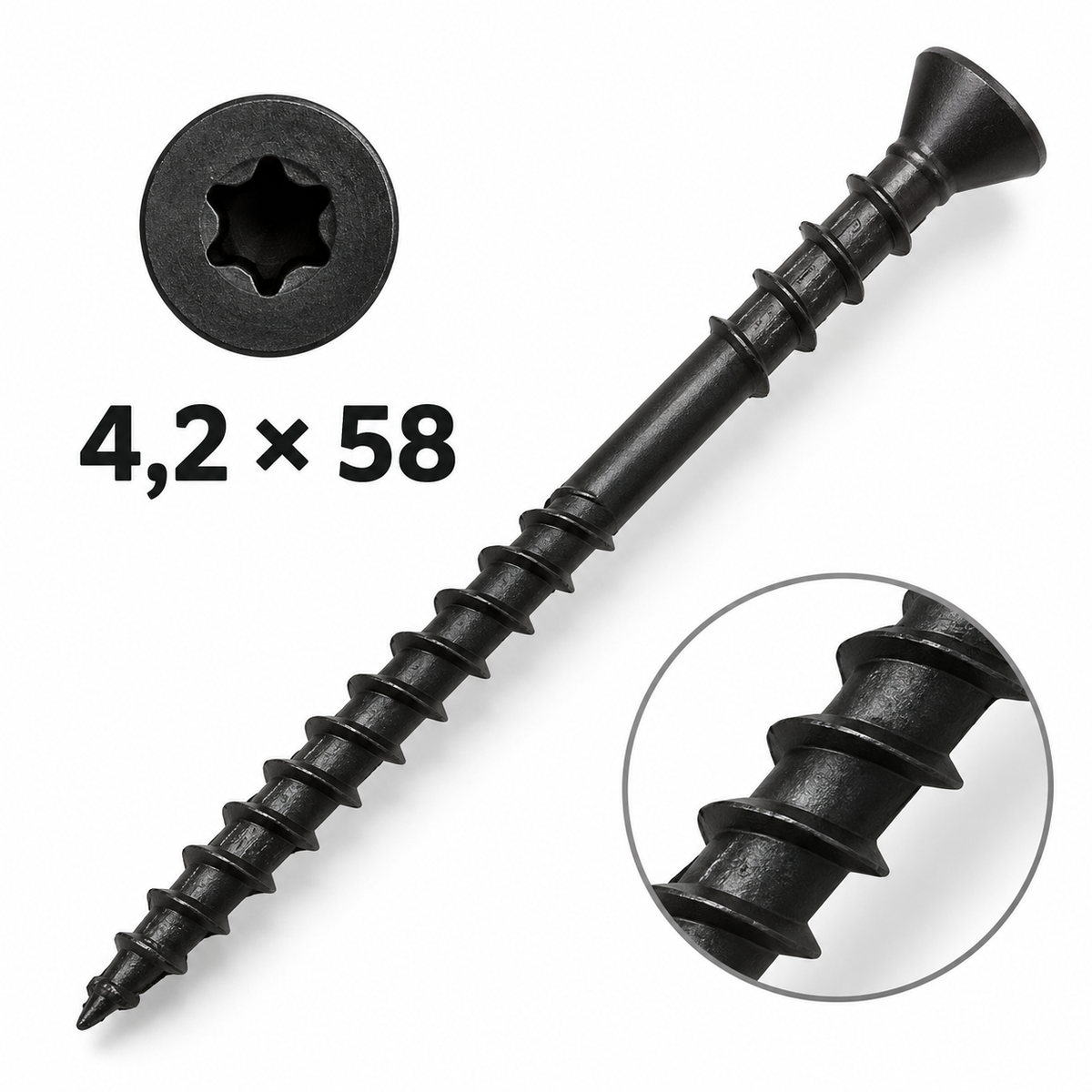 Terrassikruvi rakisele  4,2x58 c3 500tk